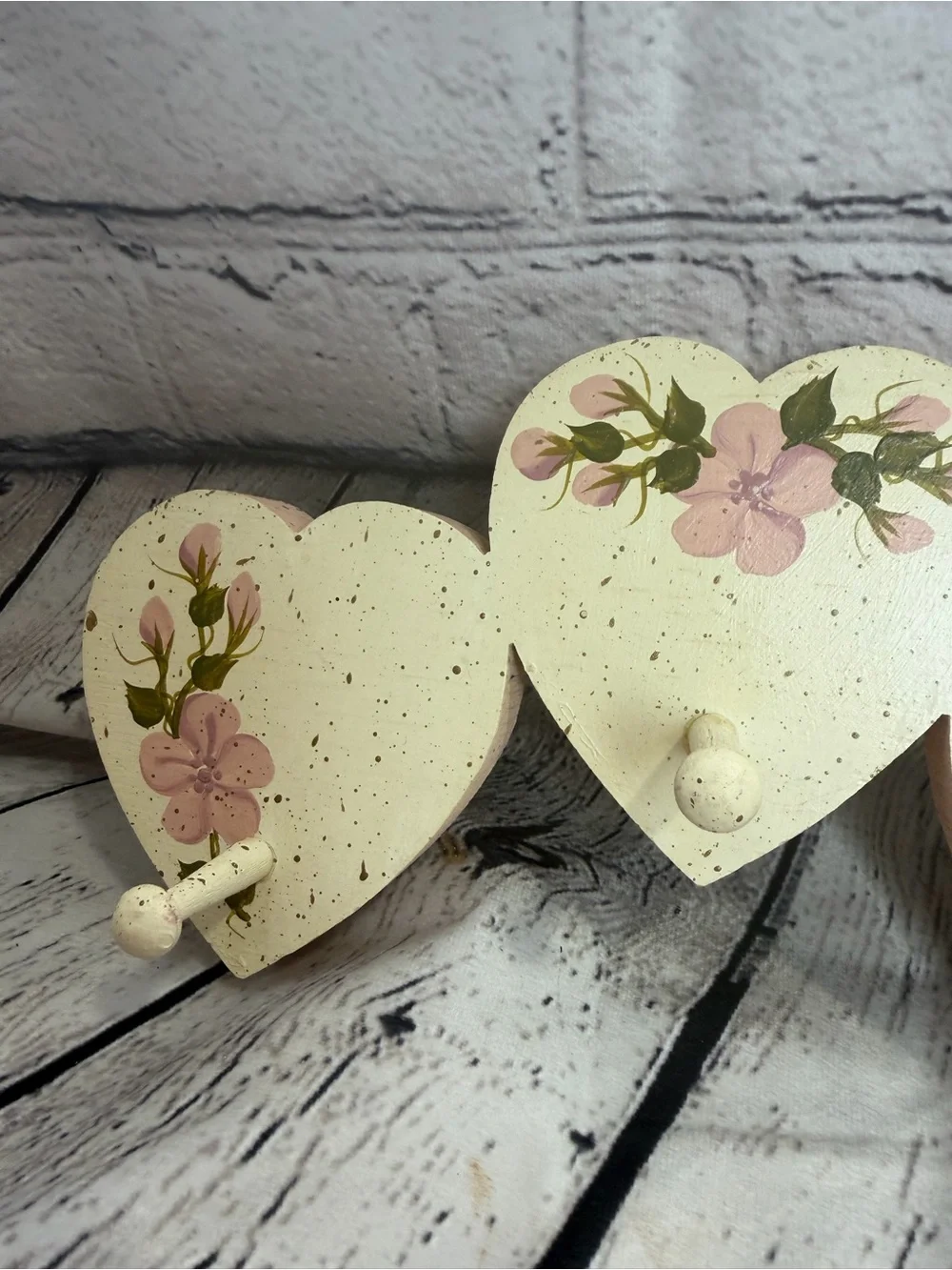 Floral Wall Hook And Shelf Set